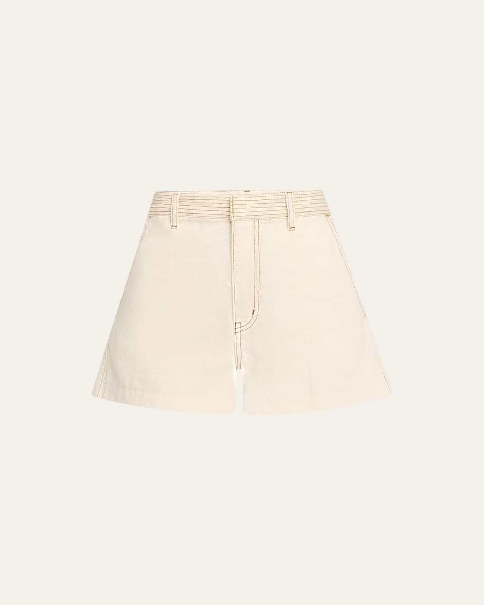 The Trapunto Denim Shorts